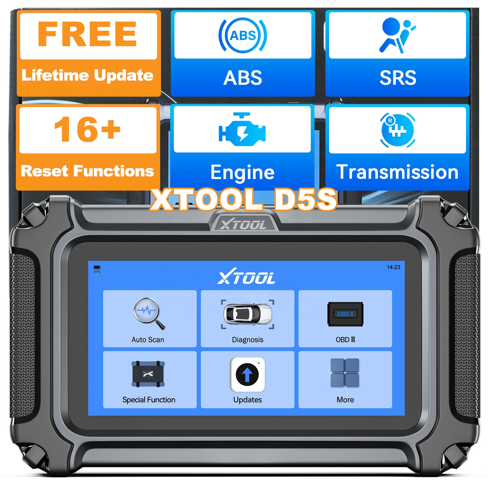 Car Diagnostic Tool - Scanner OBD2 D5S 12V con Aggiornamenti
