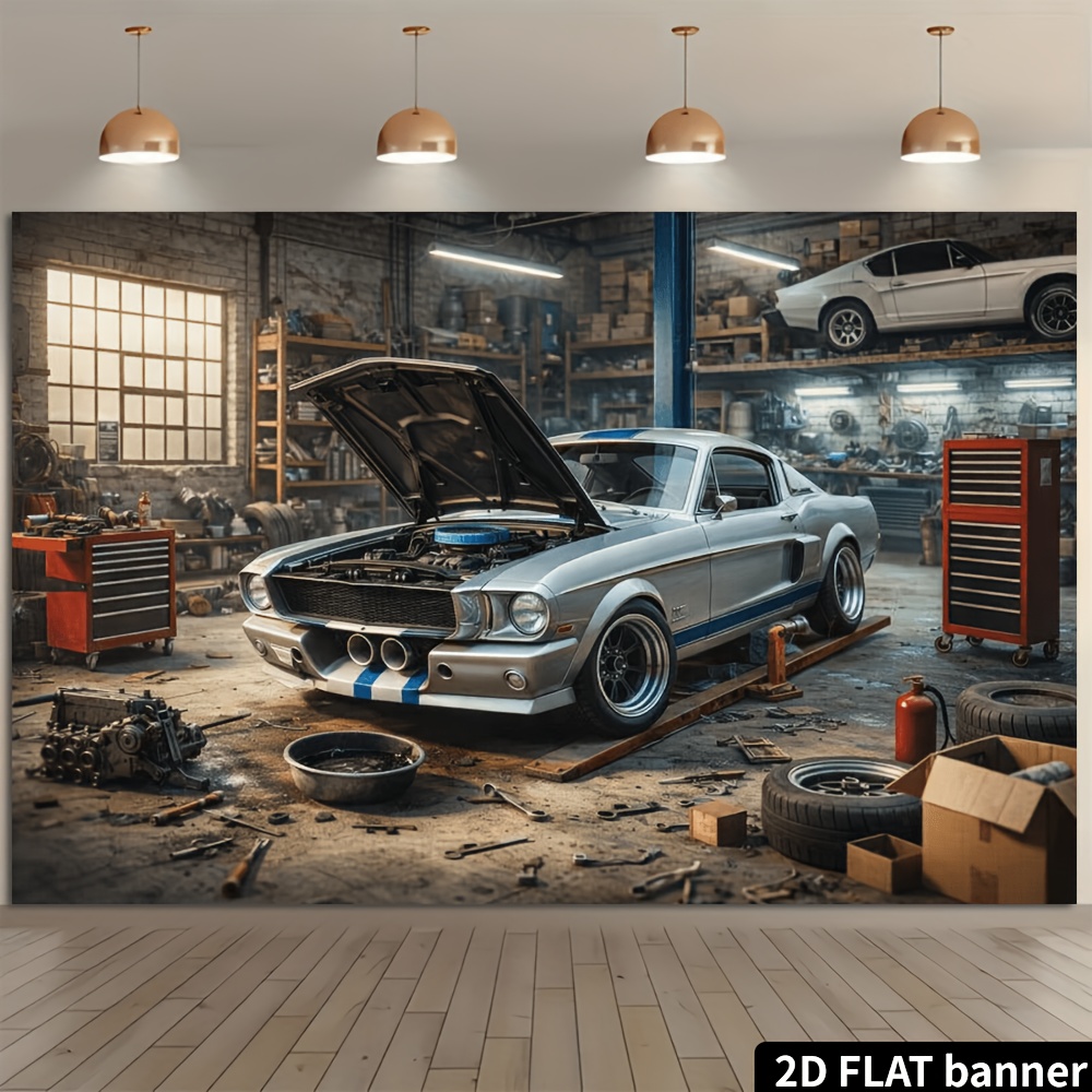 Sfondo in tessuto con auto spo - Auto Repair Shop Background recensione e prezzo