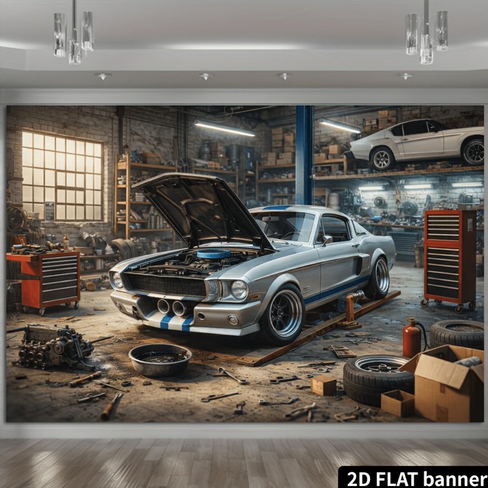 Sfondo in tessuto con auto spo - Auto Repair Shop Background recensione e prezzo