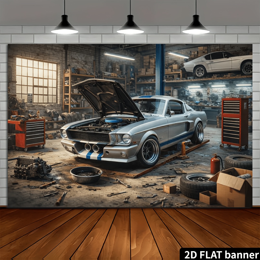 Sfondo in tessuto con auto spo - Auto Repair Shop Background recensione e prezzo
