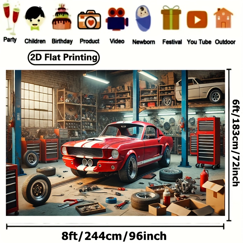 Tappeto Murale Decorativo con  - Auto Repair Shop Background recensione e prezzo